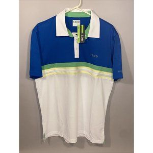 Izod Golf Polo Shirt Mens NEW Sport Medium Short Sleeve Blue White Green Yellow